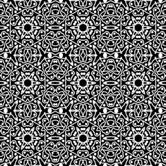 Seamless decorative pattern in a black - white colors