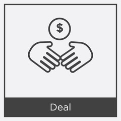 Deal icon isolated on white background