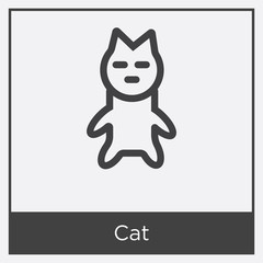 Cat icon isolated on white background