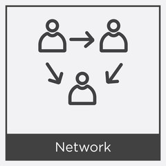 Network icon isolated on white background