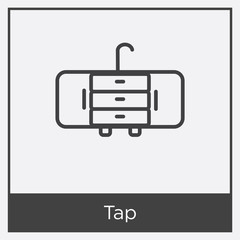 Tap icon isolated on white background