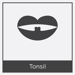 Tonsil icon isolated on white background
