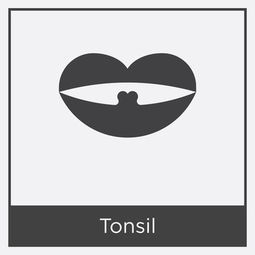 Tonsil icon isolated on white background
