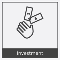 Investment icon isolated on white background