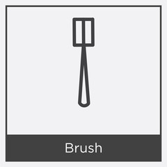 Brush icon isolated on white background