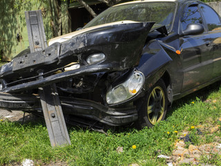 a damaged car