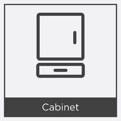 Cabinet icon isolated on white background