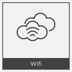 Wifi icon isolated on white background