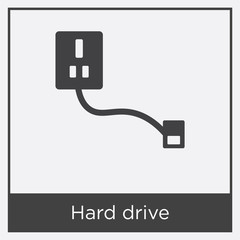 Obraz premium Hard drive icon isolated on white background
