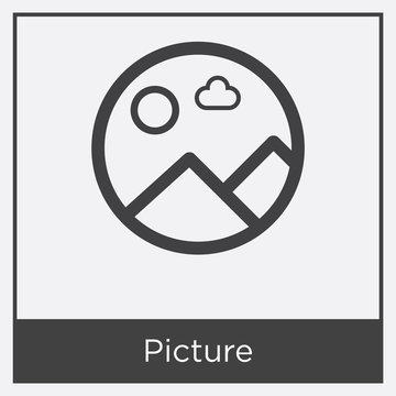 Picture icon isolated on white background