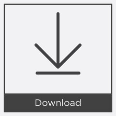 Download icon isolated on white background