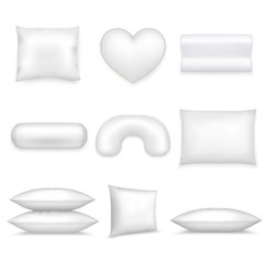 Pillows Realistic Icon Set