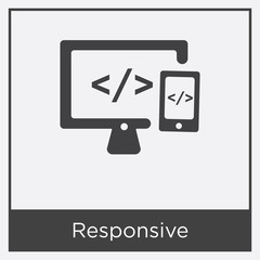 Responsive icon isolated on white background