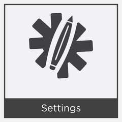 Settings icon isolated on white background