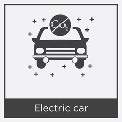 Electric car icon isolated on white background