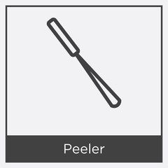 Obraz premium Peeler icon isolated on white background
