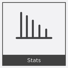 Stats icon isolated on white background
