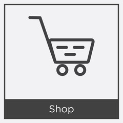 Shop icon isolated on white background