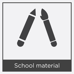 School material icon isolated on white background