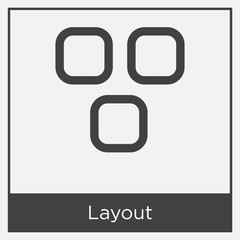 Layout icon isolated on white background