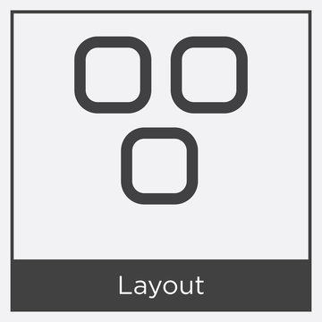Layout icon isolated on white background