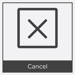 Cancel icon isolated on white background