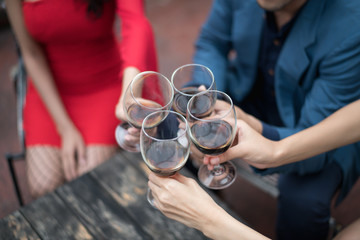 Young people are celebrating New Year's party.