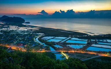 Sunrise at Khao Daeng viewpoint, Sam Roi Yot national park near Hua Hin, Thailand