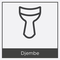 Djembe icon isolated on white background