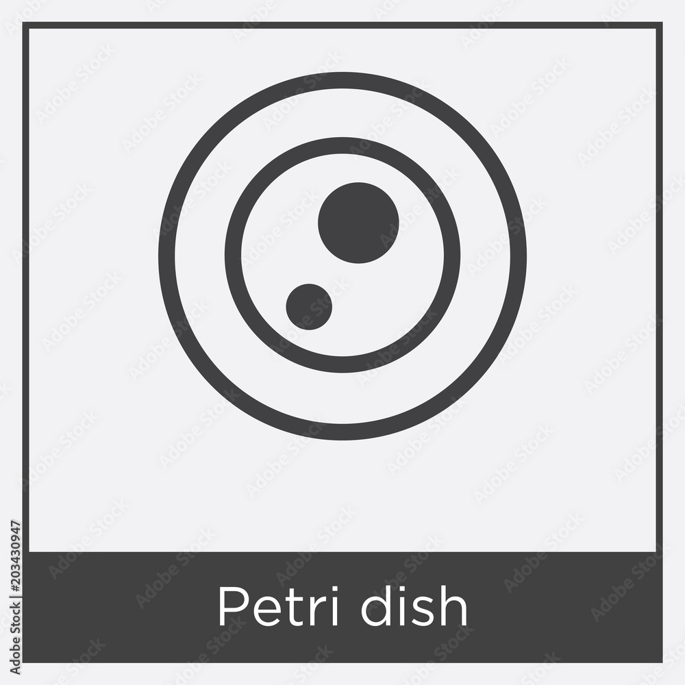 Wall mural Petri dish icon isolated on white background