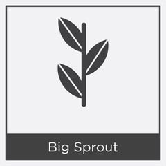 Big Sprout icon isolated on white background
