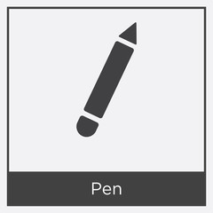 Pen icon isolated on white background