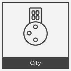 City icon isolated on white background