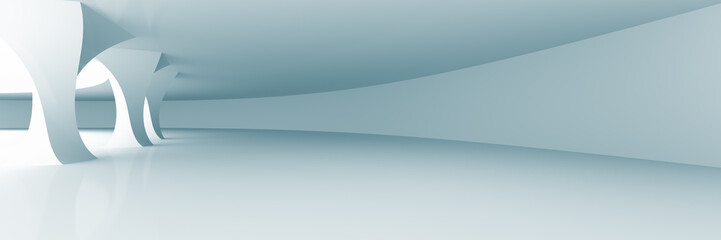 White abstract interior