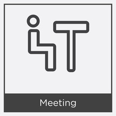 Meeting icon isolated on white background