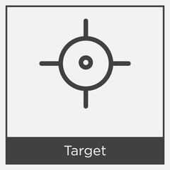 Obraz premium Target icon isolated on white background