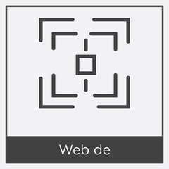 Web de icon isolated on white background