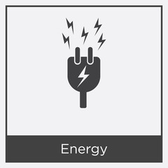 Energy icon isolated on white background