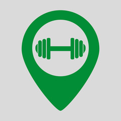 Gym map pointer icon.