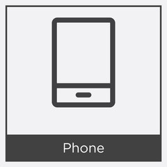 Phone icon isolated on white background