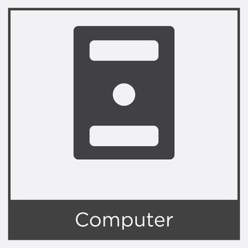 Computer icon isolated on white background