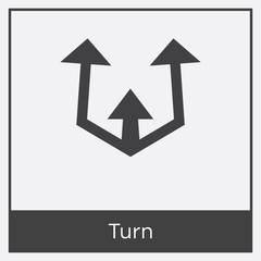 Turn icon isolated on white background