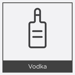 Vodka icon isolated on white background