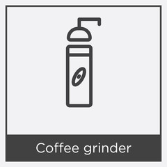 Coffee grinder icon isolated on white background