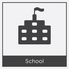 School icon isolated on white background