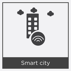 Smart city icon isolated on white background
