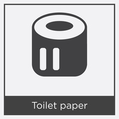 Toilet paper icon isolated on white background