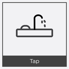 Tap icon isolated on white background