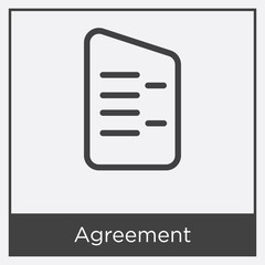 Fototapeta premium Agreement icon isolated on white background