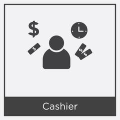 Cashier icon isolated on white background